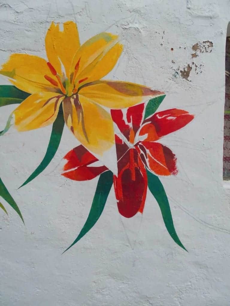 Flower street art Melaka