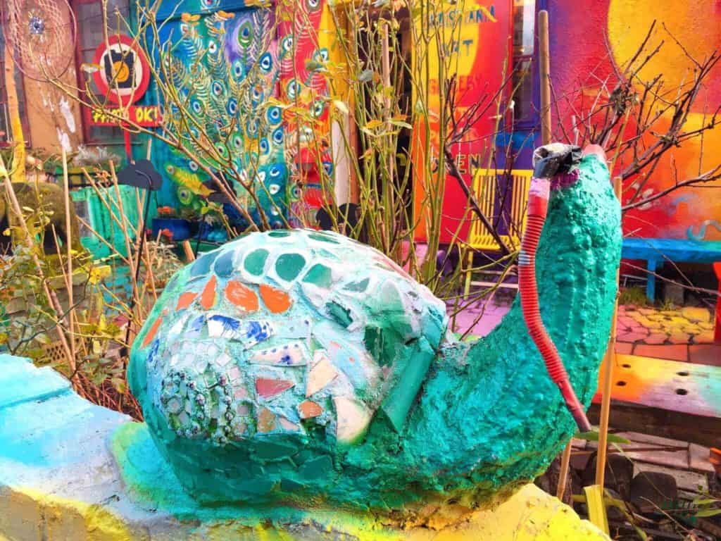 Giant snail in Freetown Christiania