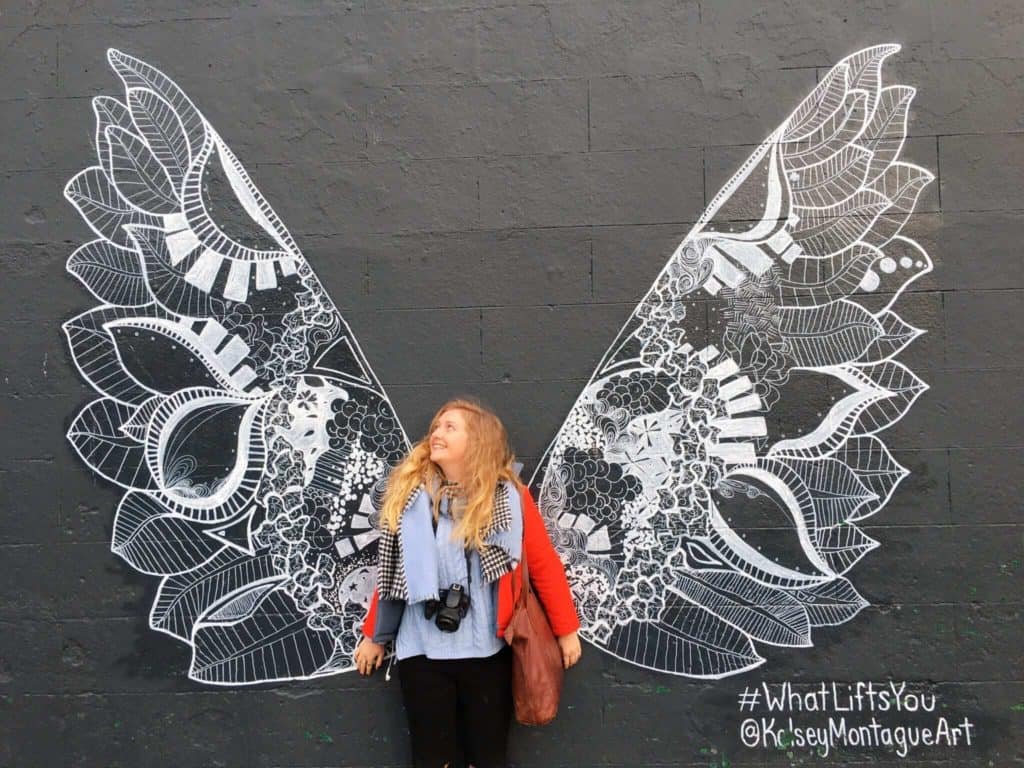 Wing street art Galway