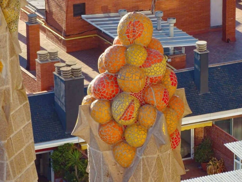 Orange detailing Sagrada Familia
