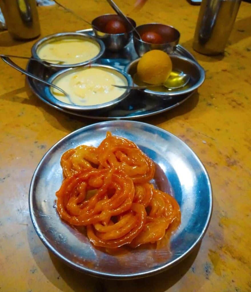 Jalebi at Rajasthani Restaurant where to eat Rishikesh