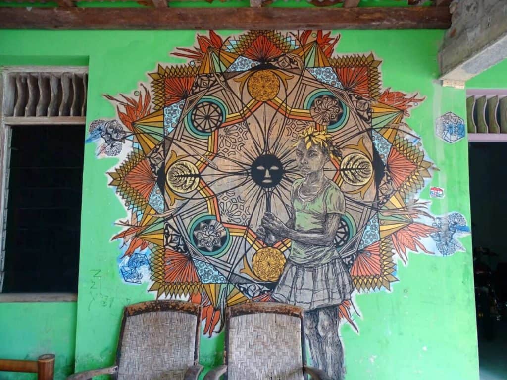 Swoon street art Yogyakarta