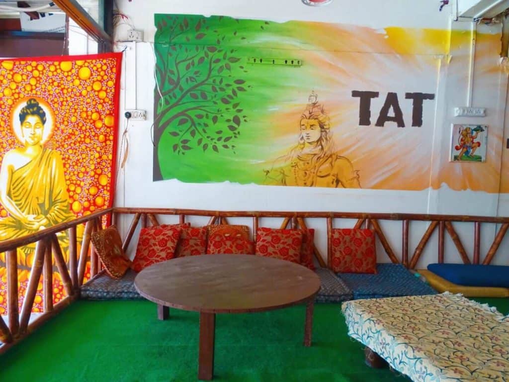 Interior of Tat Cafe Rishikesh
