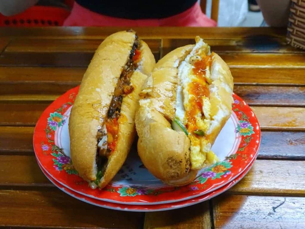 Two banh mis at Madame Khanh Hoi An