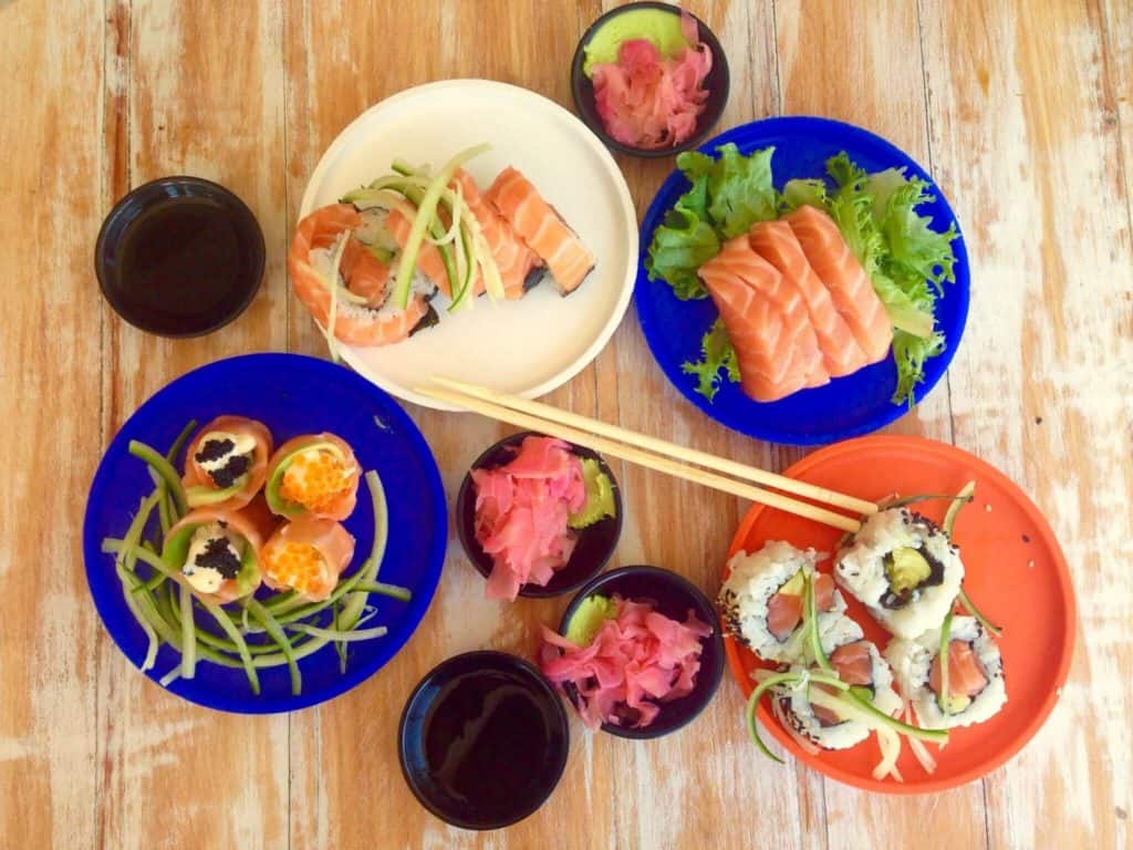 Sushi at the Godfather restaurant Cape Peninsular