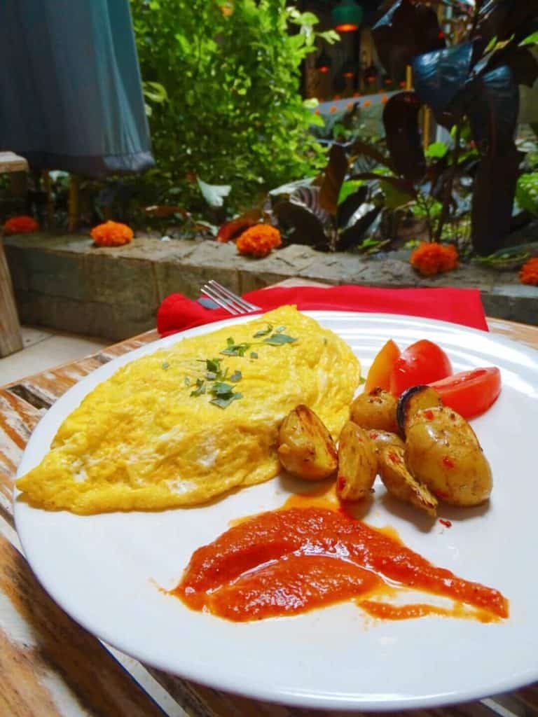 Omelette brunch at Clear Cafe